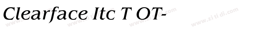 Clearface Itc T OT字体转换